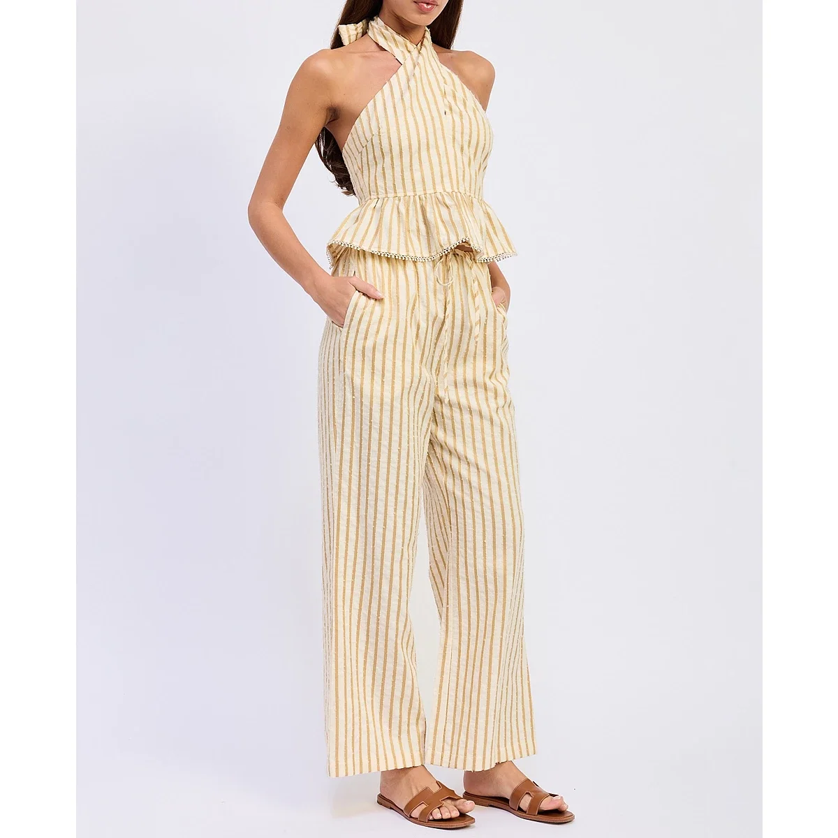 Pantalones de Talle Alto con Lazado - imagen 3