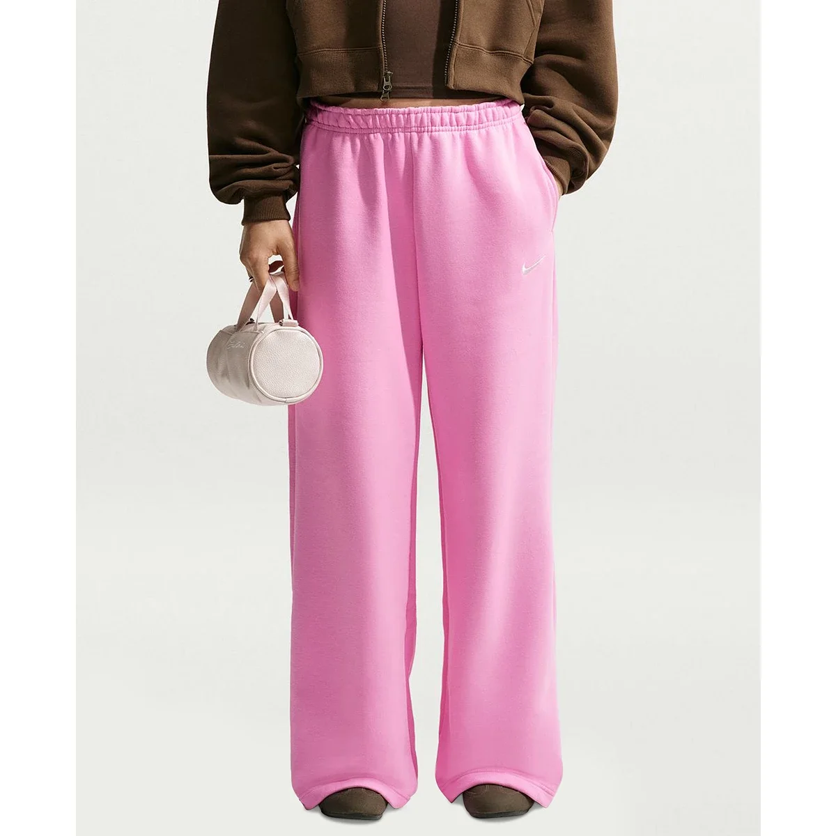 Pantalones Studio Fleece de Tiro Medio