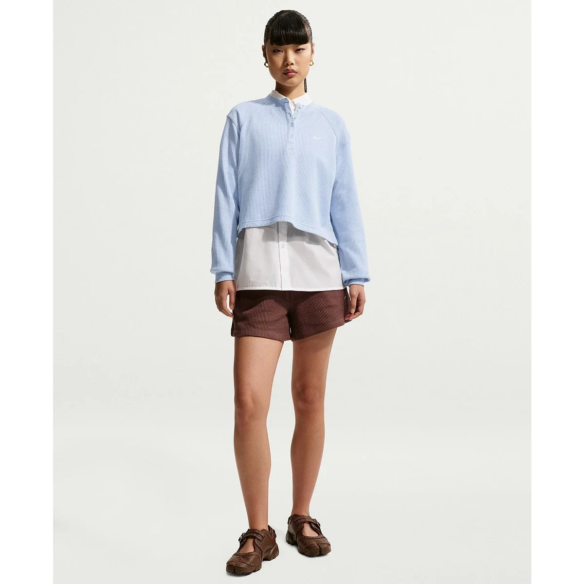 Camiseta Waffle Sportswear Chill Oversized Henley