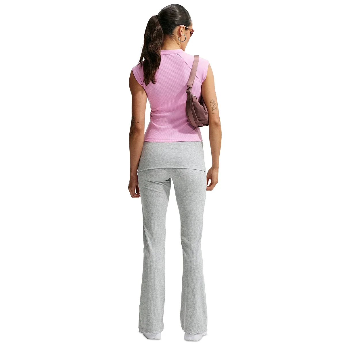 Pantalon Acanalado Chill Knit de Tiro Medio