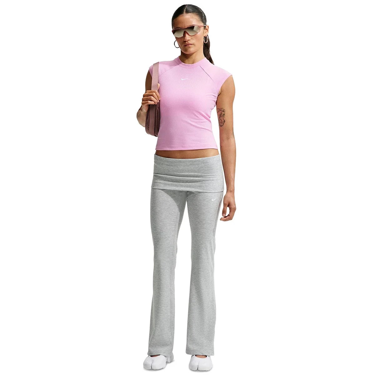 Pantalon Acanalado Chill Knit de Tiro Medio