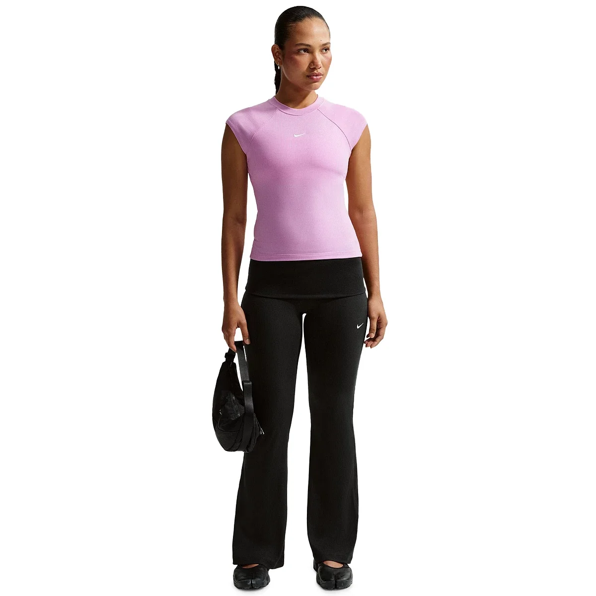 Pantalon Acanalado Chill Knit de Tiro Medio