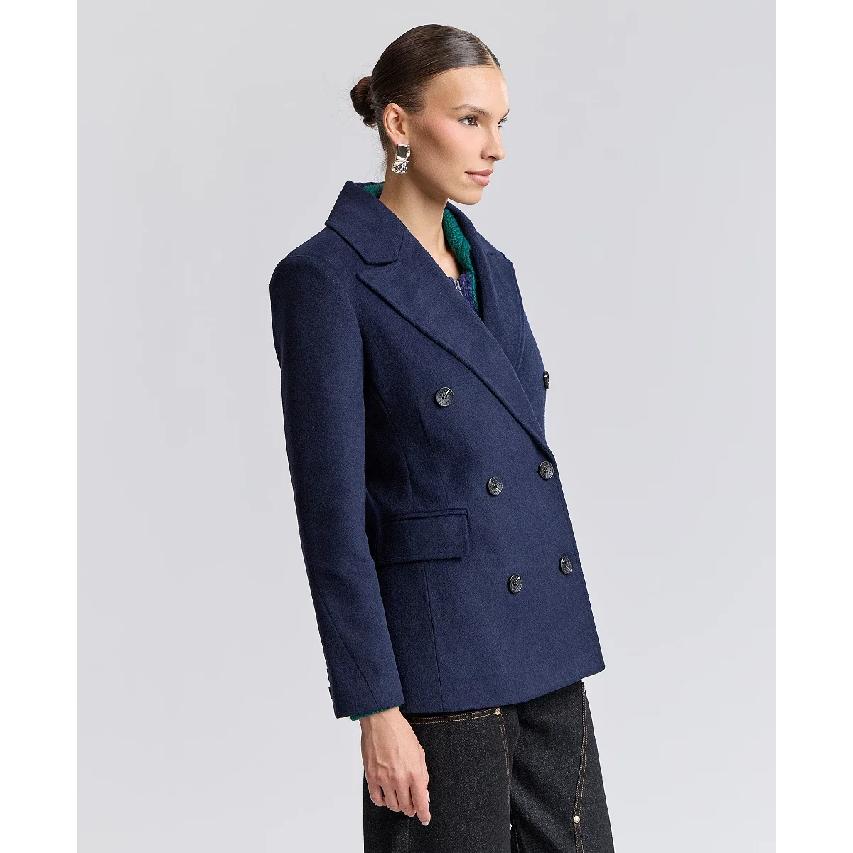 Blazer cruzado a cuadros - imagen 4