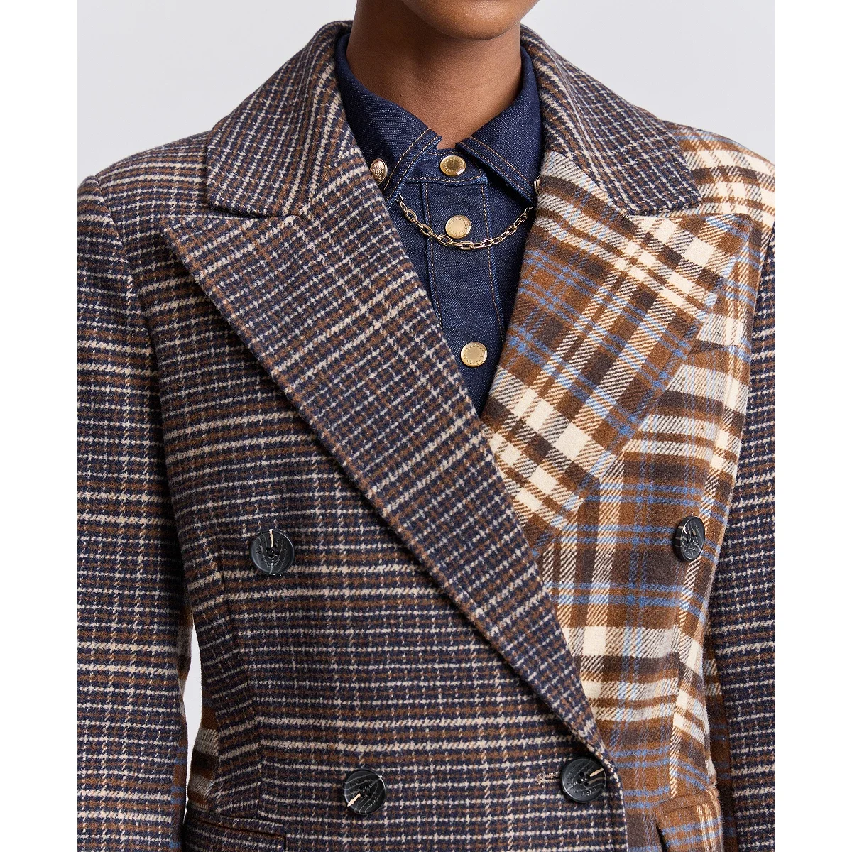 Blazer cruzado a cuadros - imagen 5