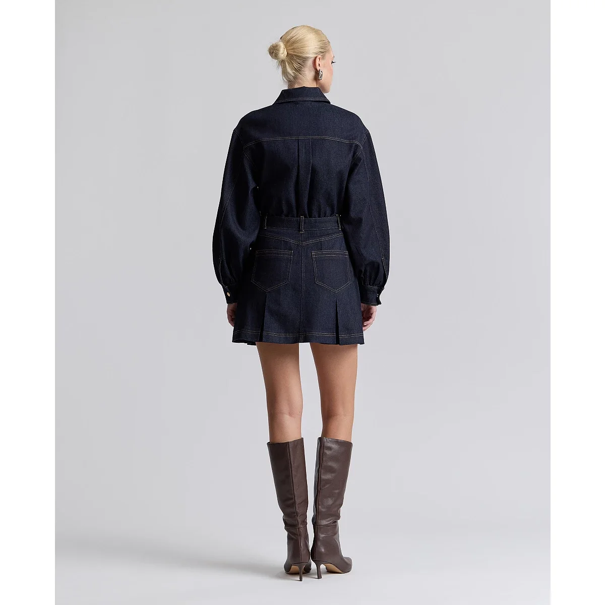 Minivestido Cargo con Cinturón en Denim - imagen 6