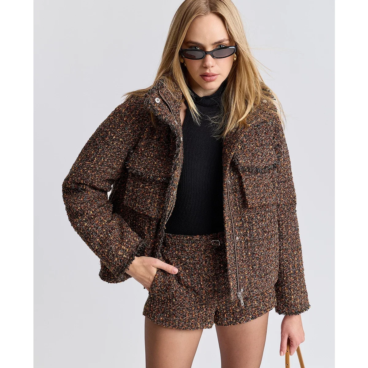 Chaqueta Puffer de Cuello Alto Raglan - imagen 6