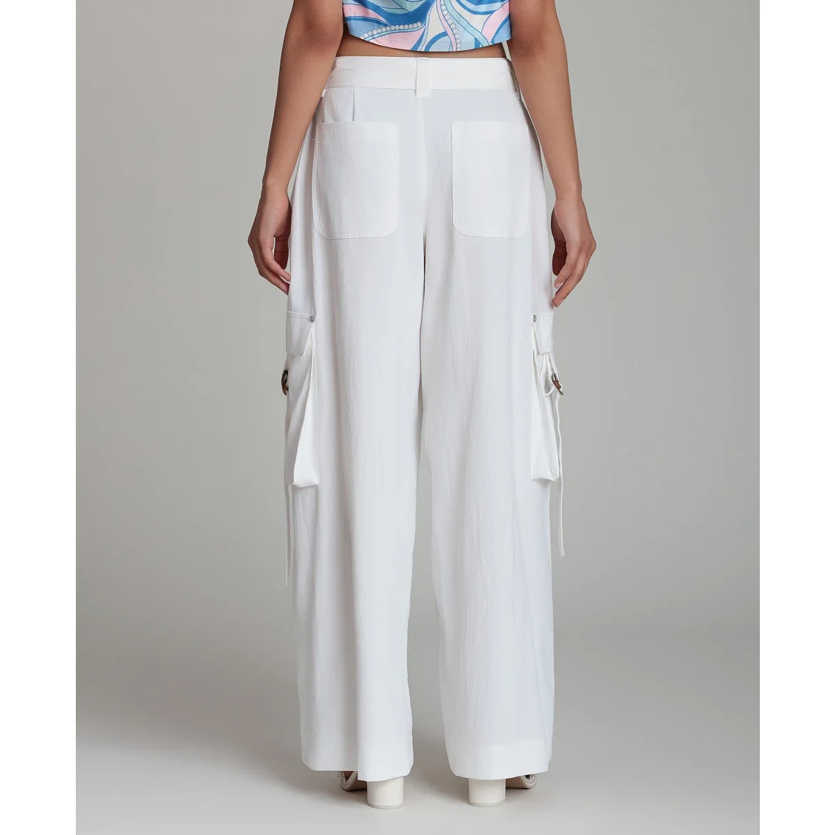 Pantalones de Tiro Medio con Pierna Ancha - imagen 7