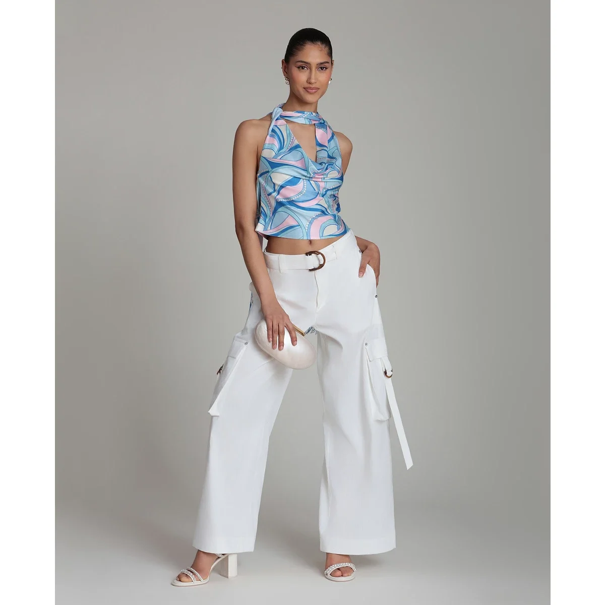 Pantalones de Tiro Medio con Pierna Ancha - imagen 6