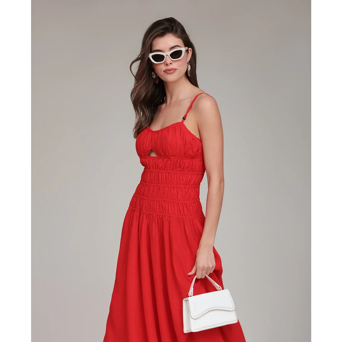 Vestido Midi Asimétrico de Lino con Dobladillo Pañuelo - imagen 3