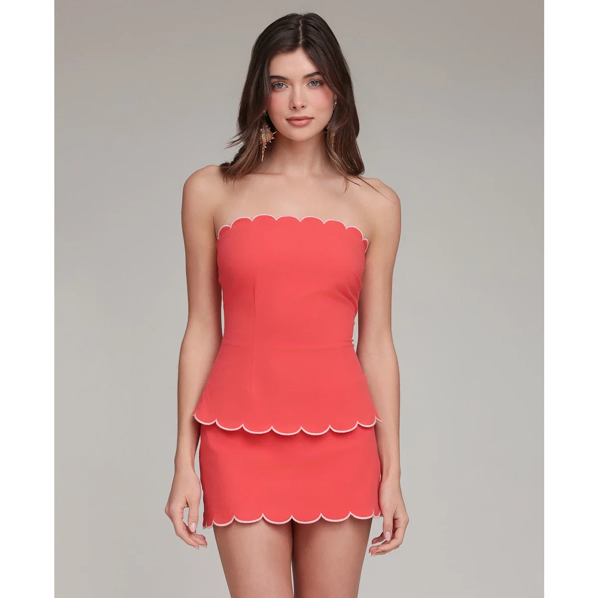 Minifalda con Short y Borde Ondulado - imagen 5
