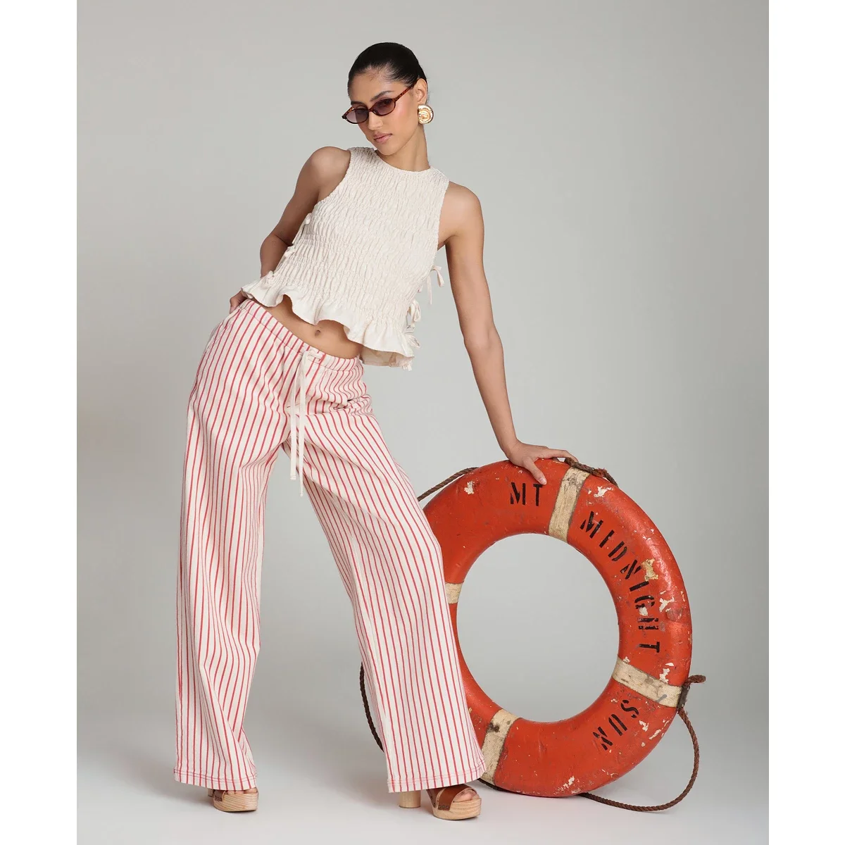 Blusa con Lazada Lateral y Fruncidos - imagen 6