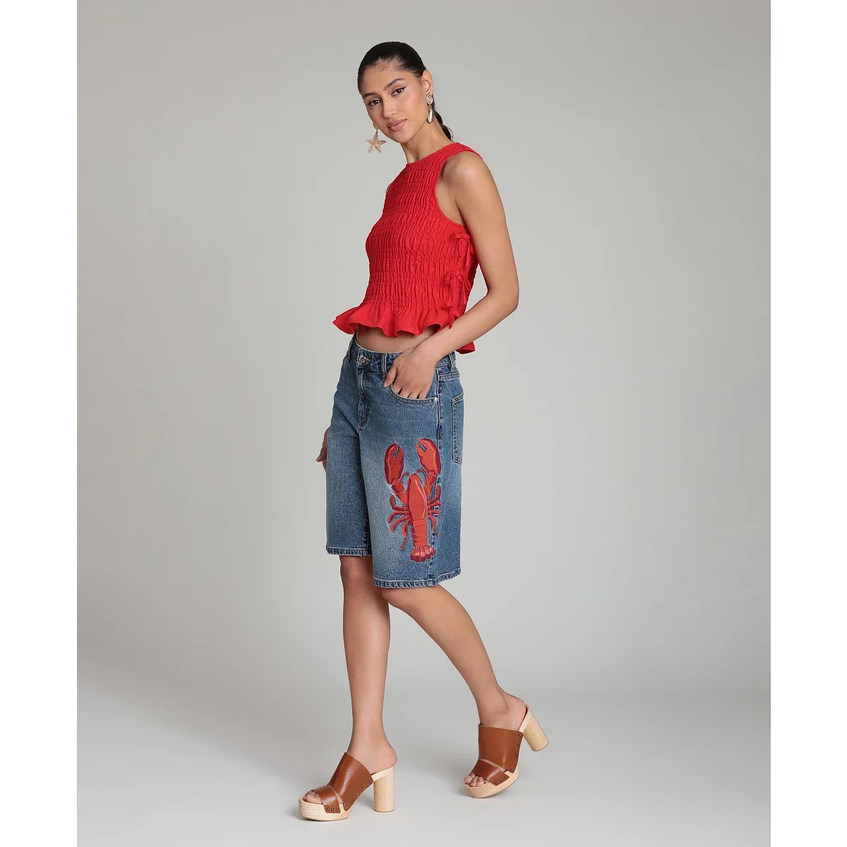 Blusa con Lazada Lateral y Fruncidos - imagen 8