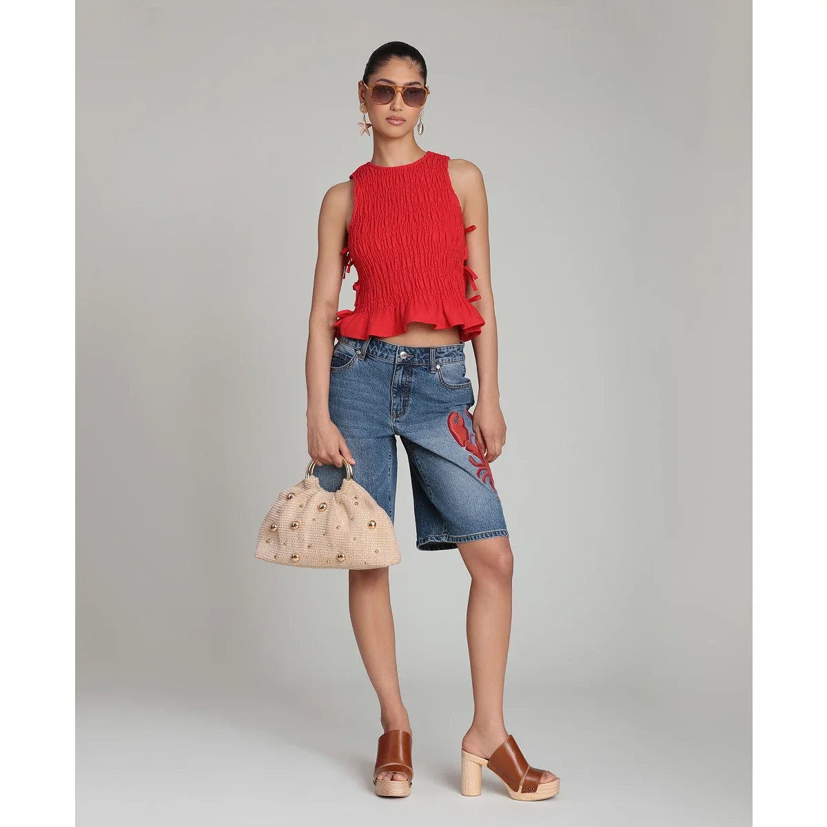 Blusa con Lazada Lateral y Fruncidos - imagen 7