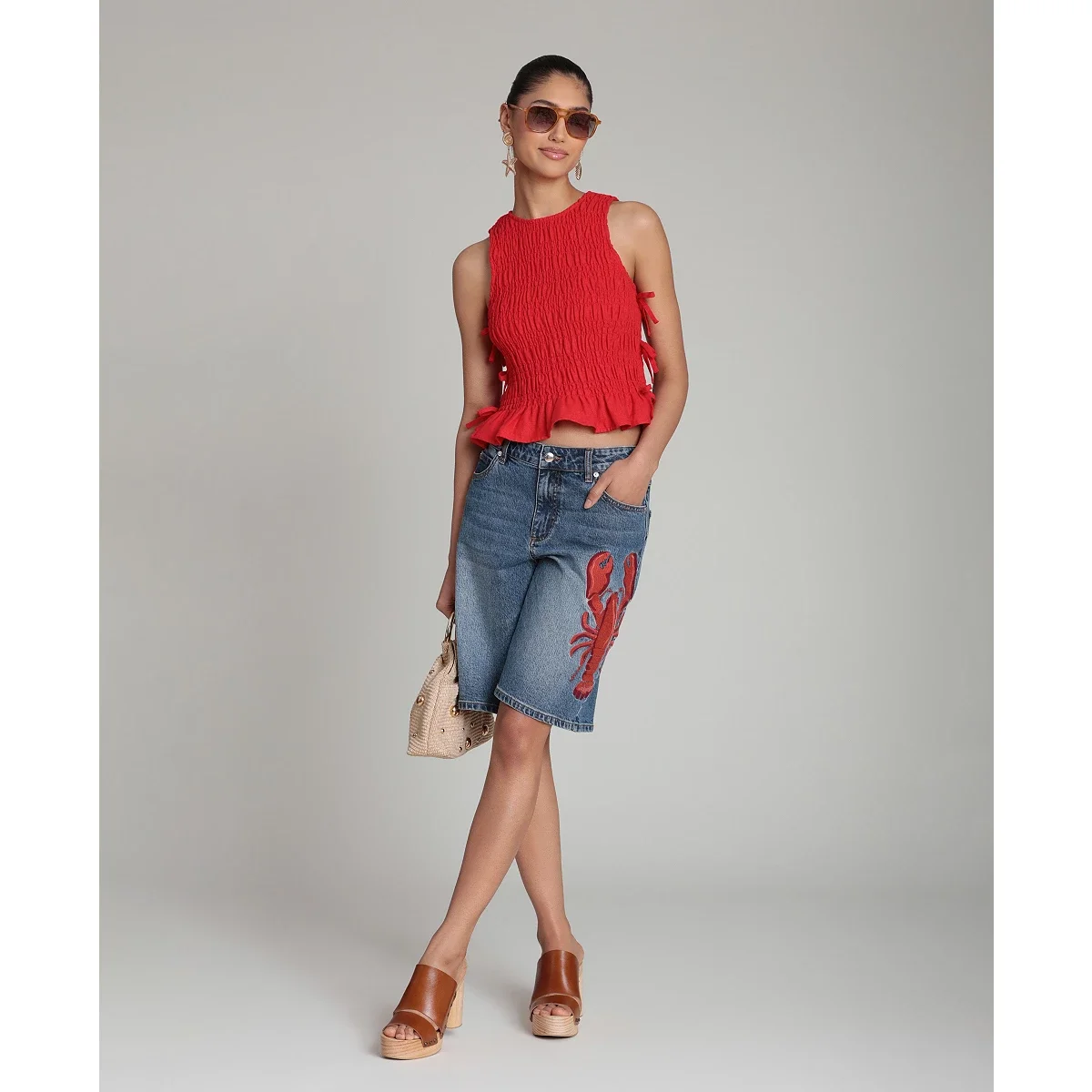 Blusa con Lazada Lateral y Fruncidos - imagen 6