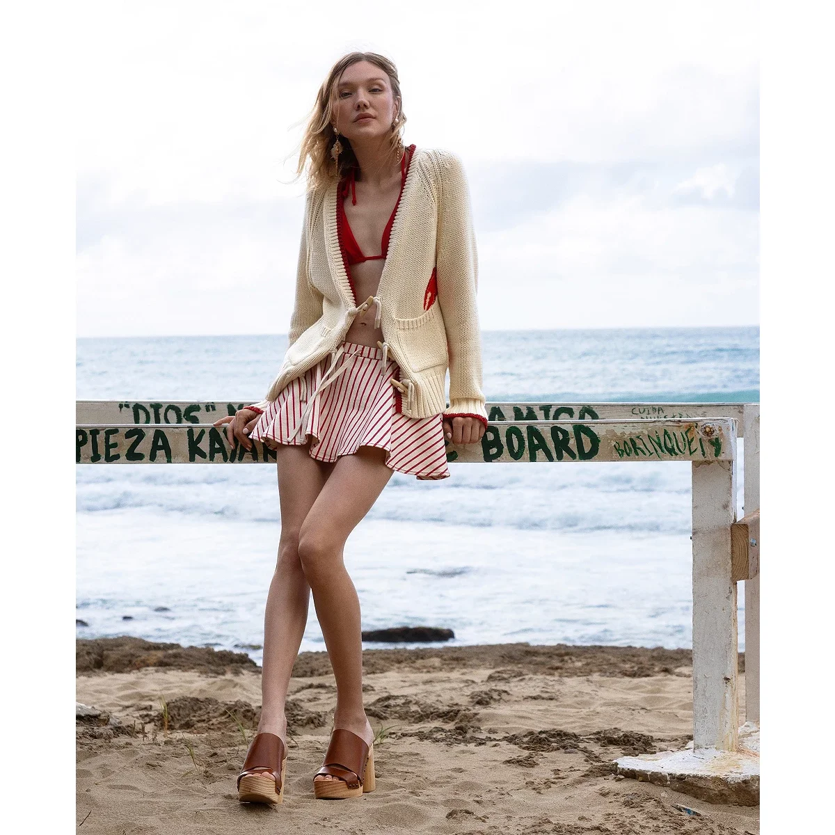 Minifalda Short a Rayas con Cordón - imagen 6