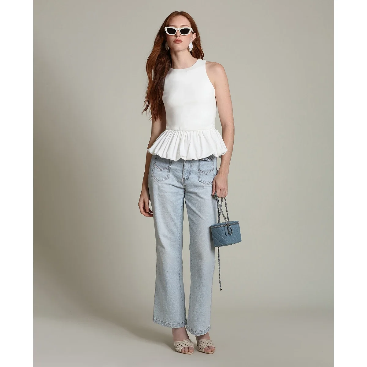 Top de Tirantes con Silueta Peplum - imagen 8