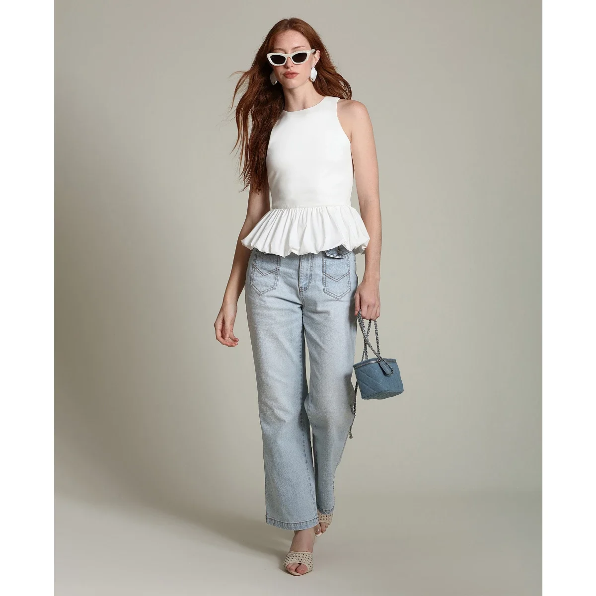 Top de Tirantes con Silueta Peplum - imagen 6