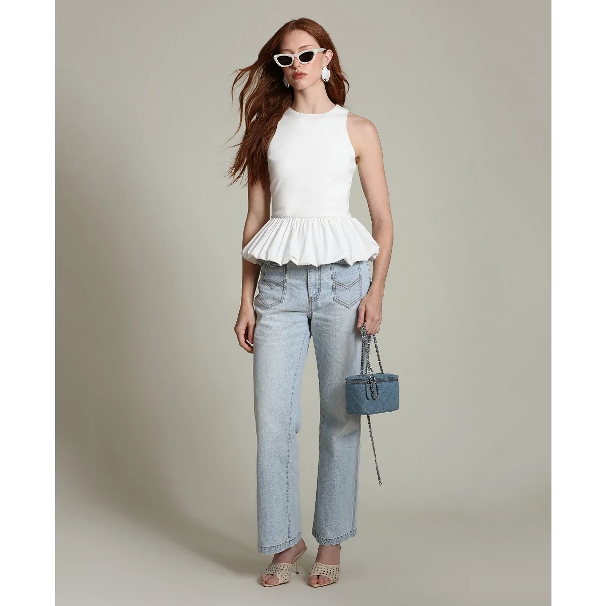 Top de Tirantes con Silueta Peplum - imagen 7