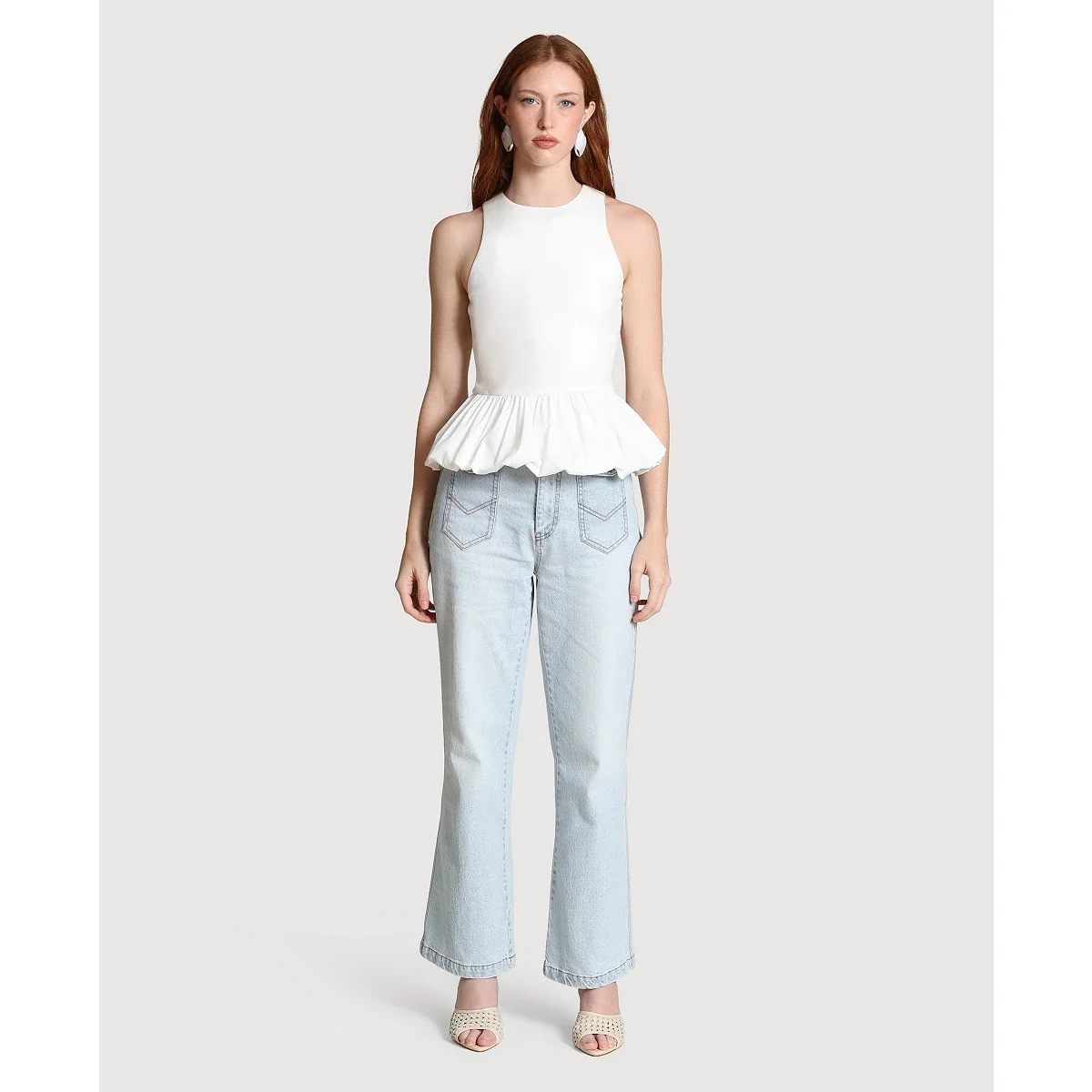 Top de Tirantes con Silueta Peplum - imagen 3