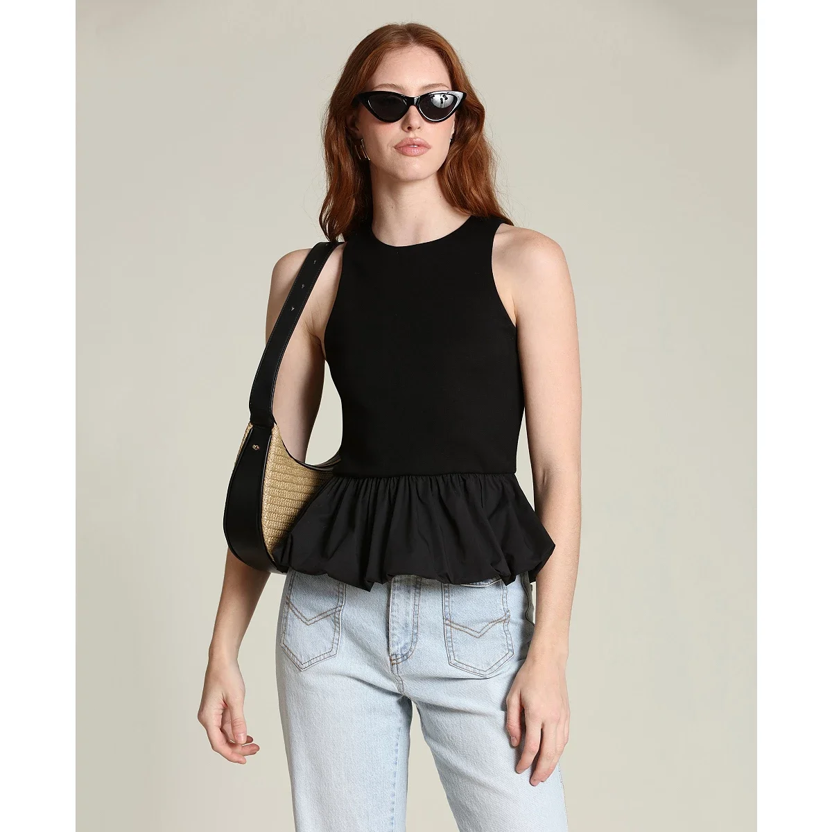 Top de Tirantes con Silueta Peplum - imagen 7