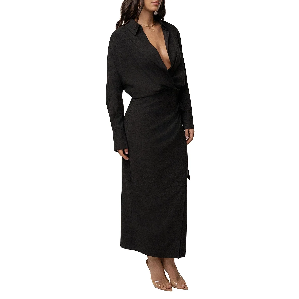 Vestido Midi Skyline con Envoltura - imagen 9