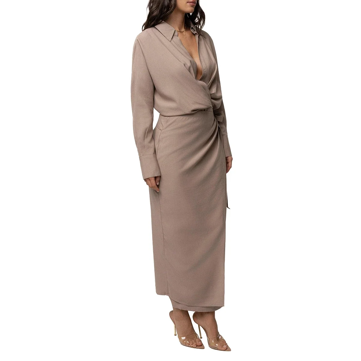 Vestido Midi Skyline con Envolvente - imagen 8