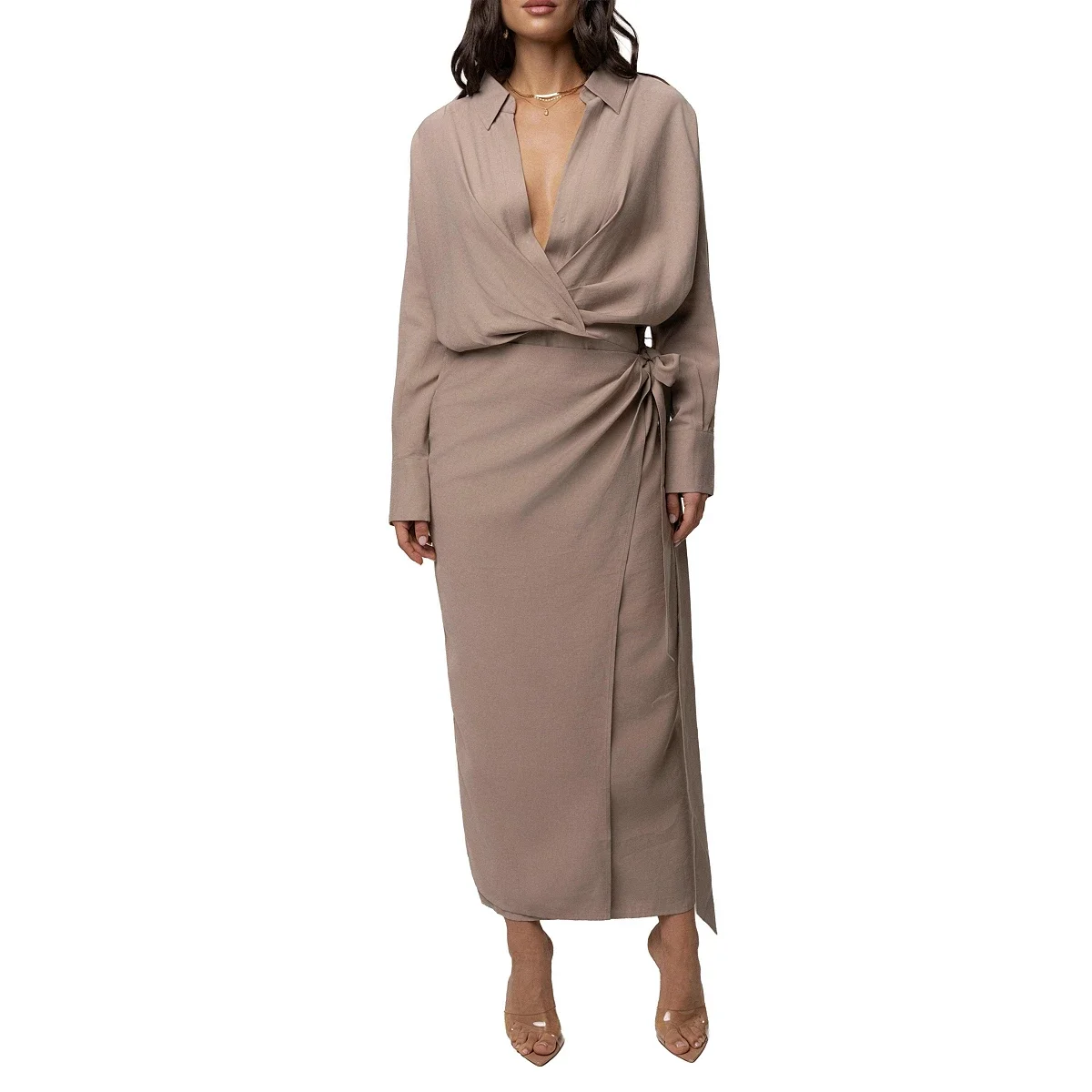 Vestido Midi Skyline con Envolvente - imagen 9
