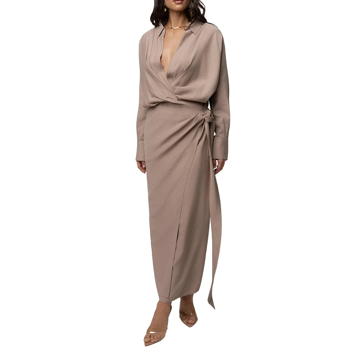 Vestido Midi Skyline con Envolvente - imagen 7