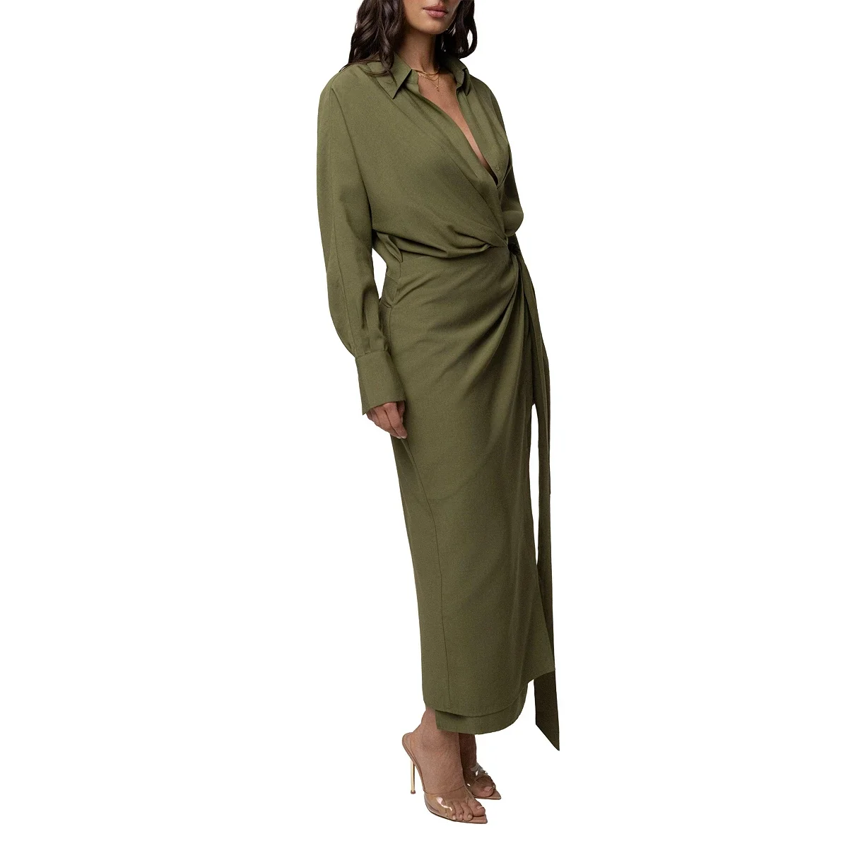 Vestido Midi Skyline con Envoltura - imagen 8