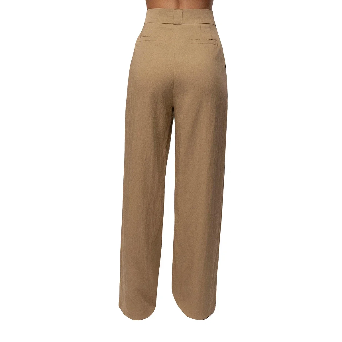 Pantalon de Tiro Alto Wide-Leg con Pliegues - imagen 2