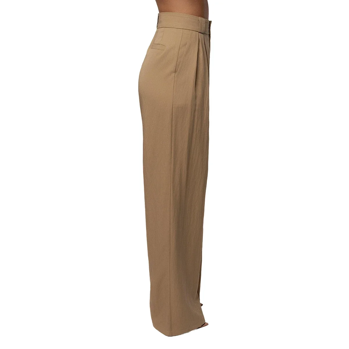 Pantalon de Tiro Alto Wide-Leg con Pliegues - imagen 3