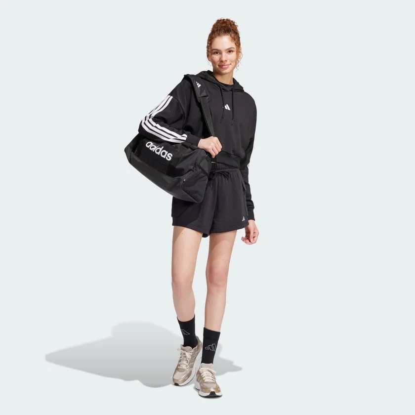 Sudadera con Capucha Essentials 3-Stripes French Terry Crop - imagen 4