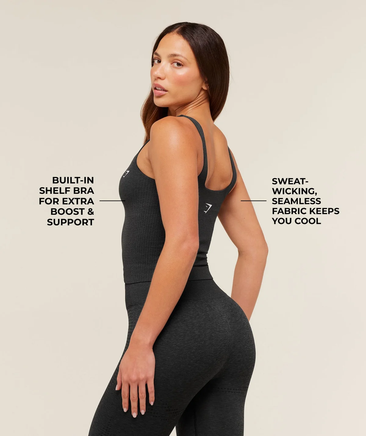 Camiseta sin Mangas Vital Seamless con Soporte