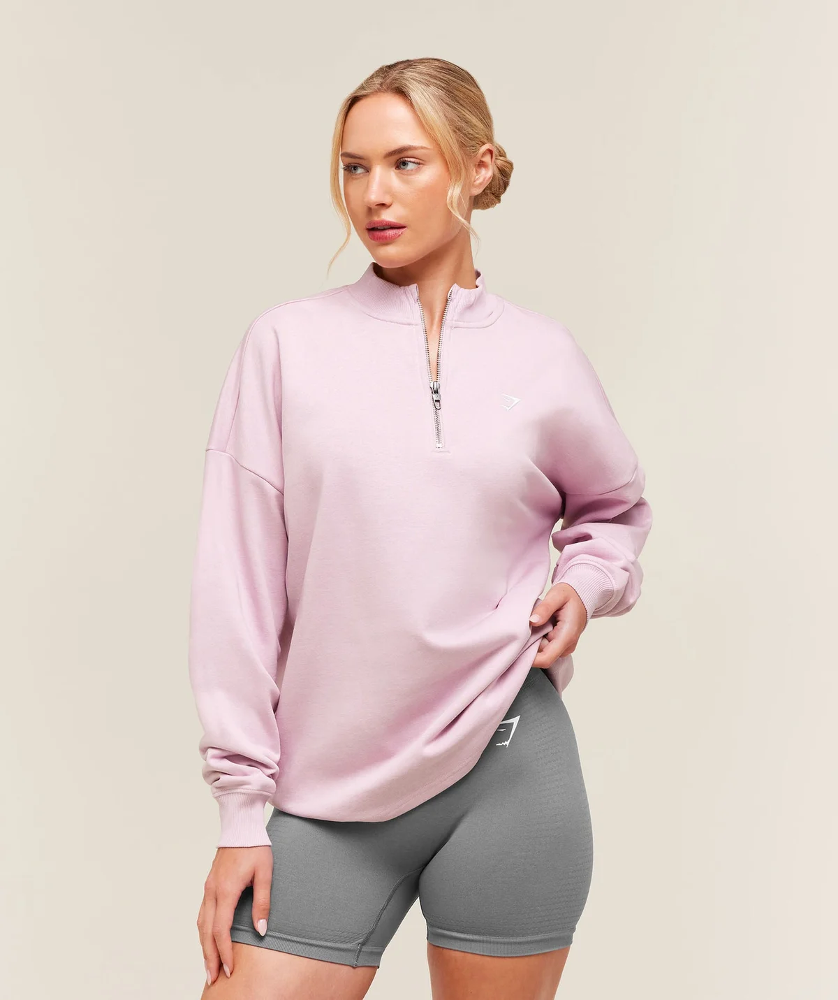 Buzo Training Oversized con Cremallera Cuarto