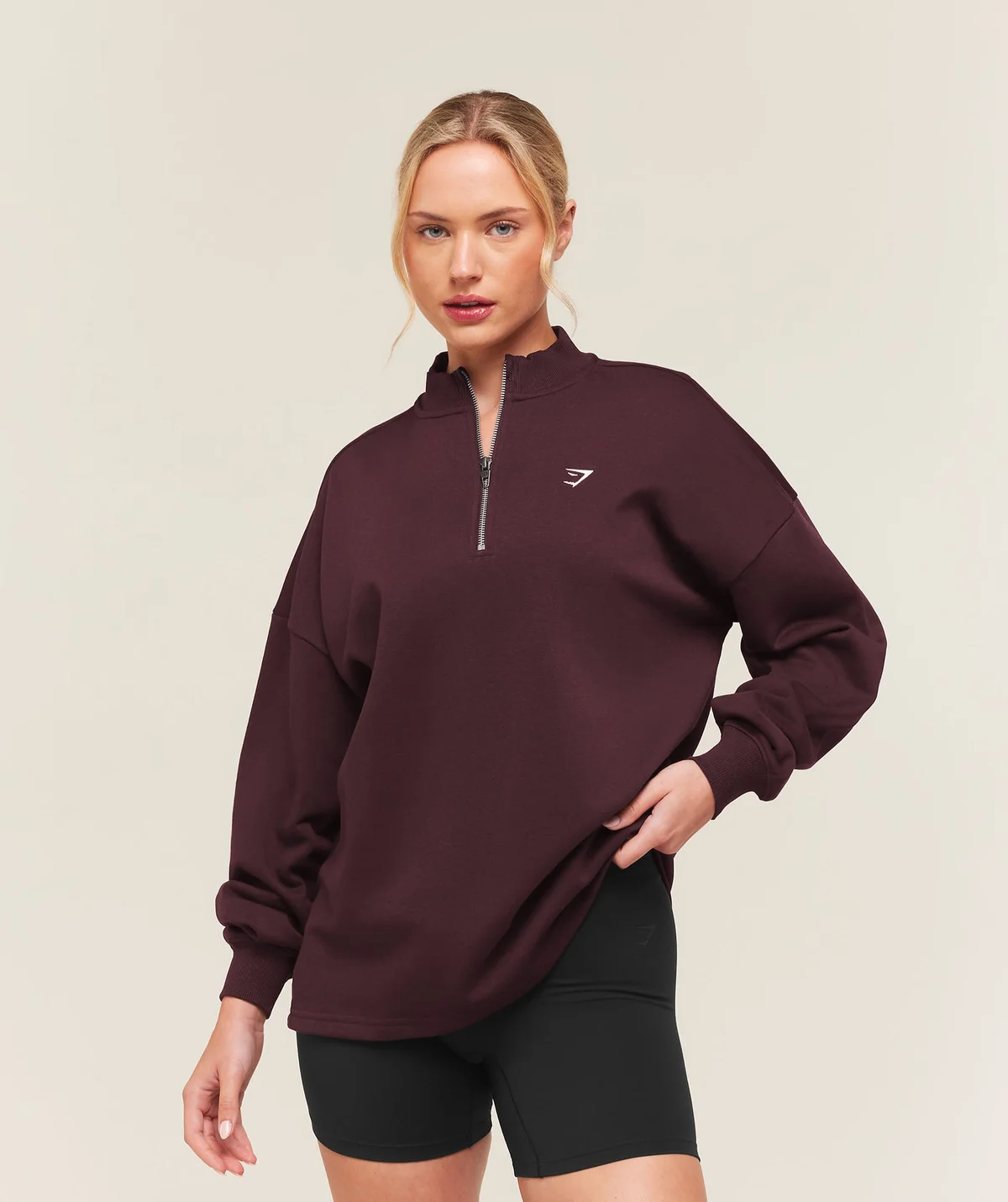 Buzo Training Oversized con Cremallera Cuarto