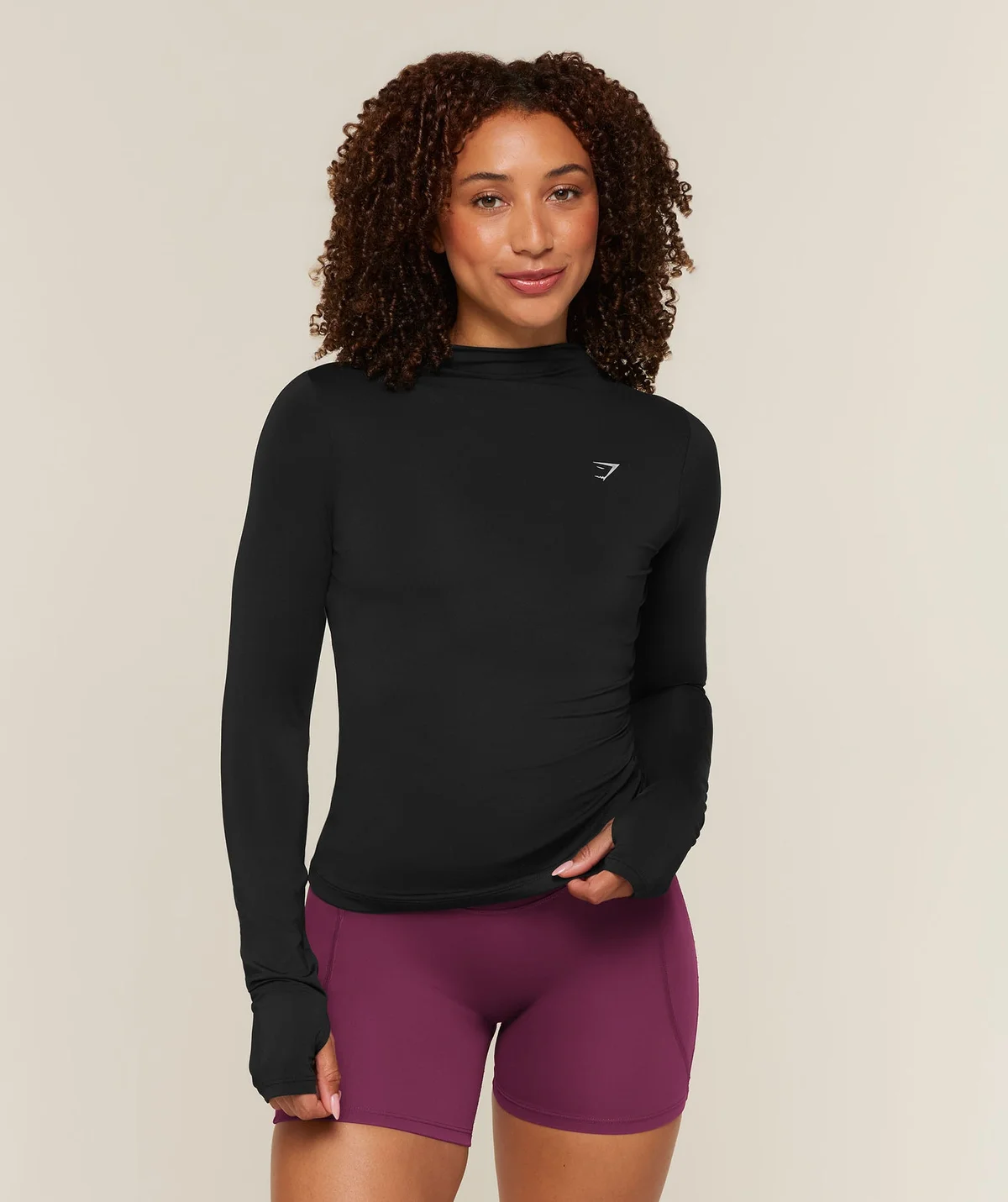 Camiseta de Manga Larga Running High Neck