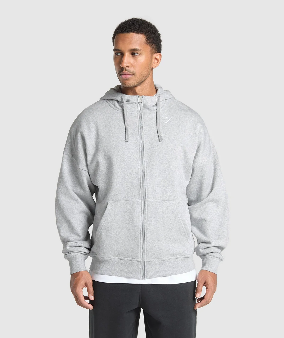 Sudadera con Capucha Oversized Essential con Cremallera