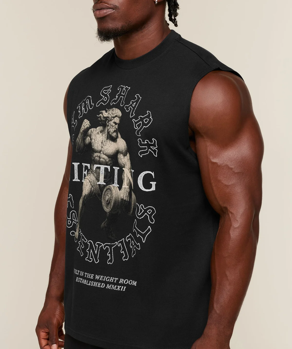 Camiseta sin Mangas Lifting Statue Graphic - imagen 5