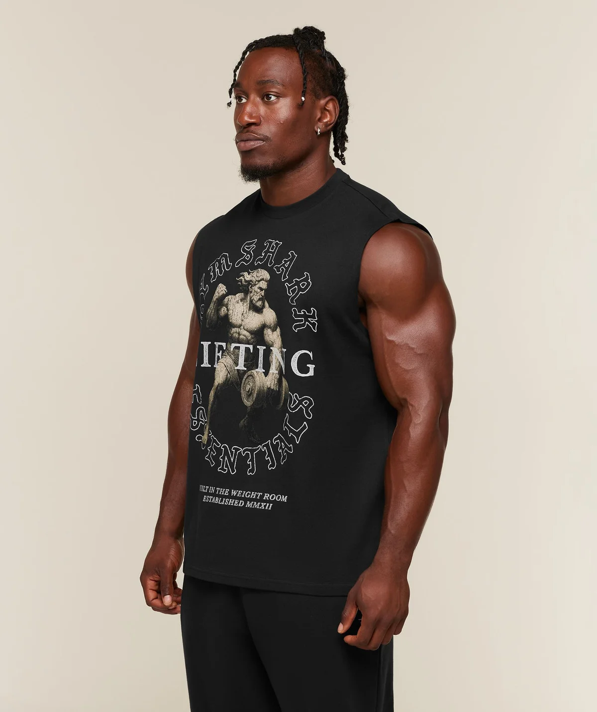 Camiseta sin Mangas Lifting Statue Graphic - imagen 3
