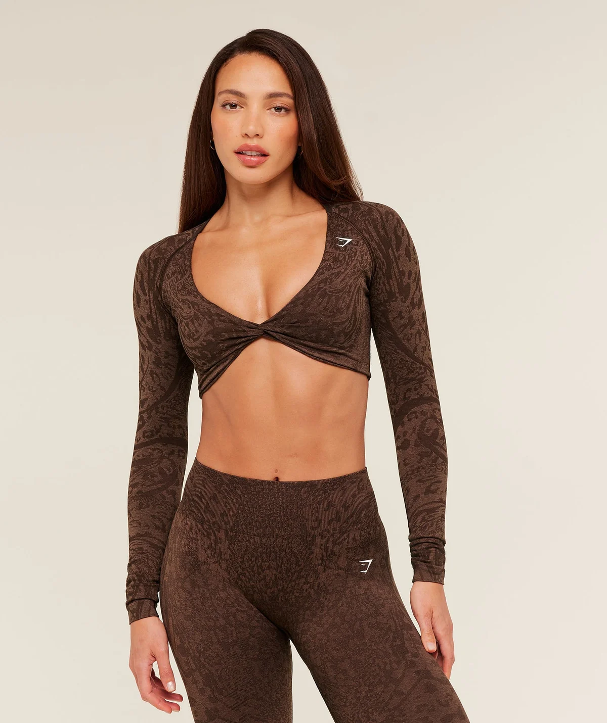 Crop Top de Manga Larga Adapt Animal