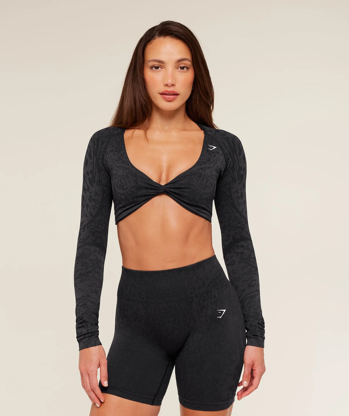 Crop Top de Manga Larga Adapt Animal