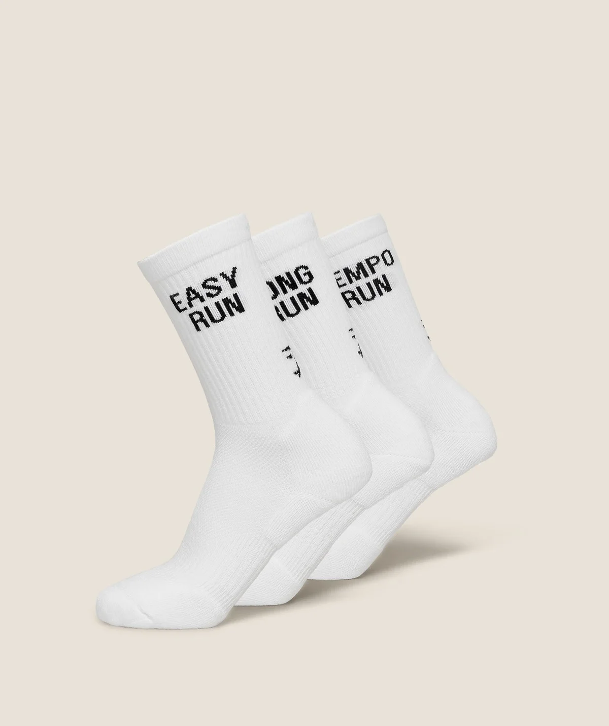 Medias Crew Running Graphic Performance 3 Pack