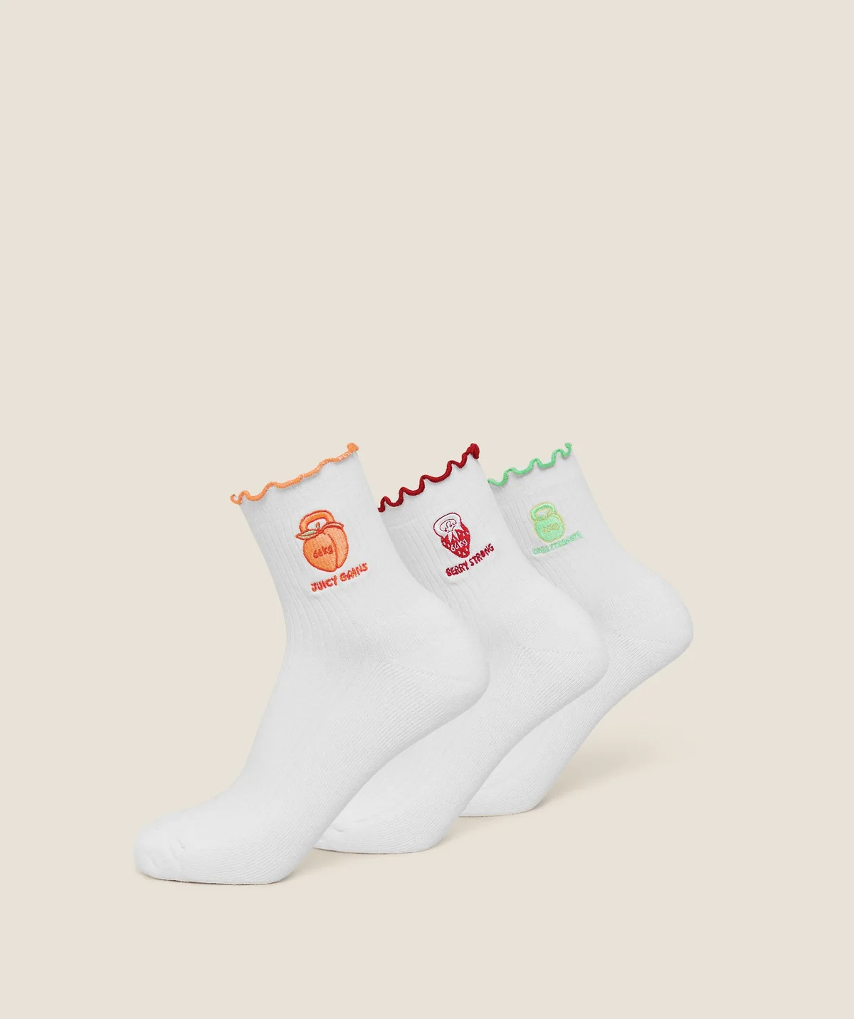 Medias Midi Fruity Graphic de 3 Paquetes