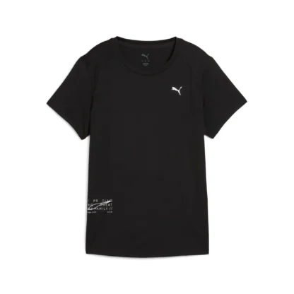 Camiseta de malla con gráfico para correr para mujer