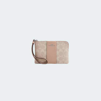 Bolso de mano con cremallera en las esquinas, de lona distintiva una raya
