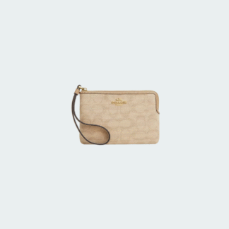 Bolso de mano con cremallera en las esquinas y lona distintiva