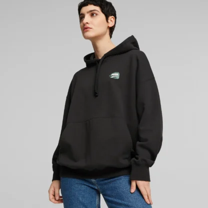 Sudadera con capucha oversize Downtown con gráfico para mujer - Imagen 3