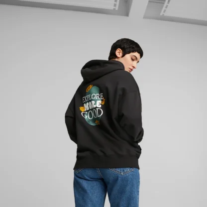 Sudadera con capucha oversize Downtown con gráfico para mujer - Imagen 4