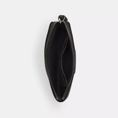 Bolso de mano con cremallera en las esquinas, de lona distintiva raya negra - Imagen 3