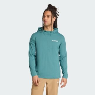 men’s  terrex multi climacool hooded long sleeve top